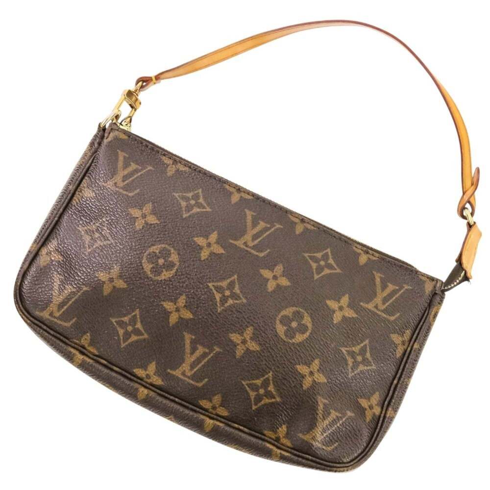 LOUIS VUITTON Authentic Brown Monogram Pochette Pouch - Picture 2 of 15